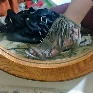 Steve madden sexy camel fringe stiletto style heel